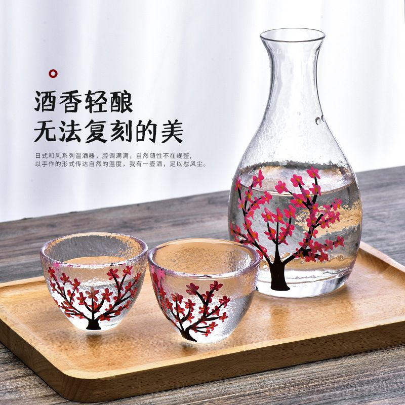 Sada lahví Plum Glass Sake